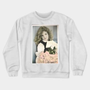 Little Girl with Orange Roses Crewneck Sweatshirt